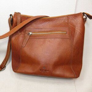 Wild West Los Angeles Brown Cognac Leather Purse Crossbody Bag